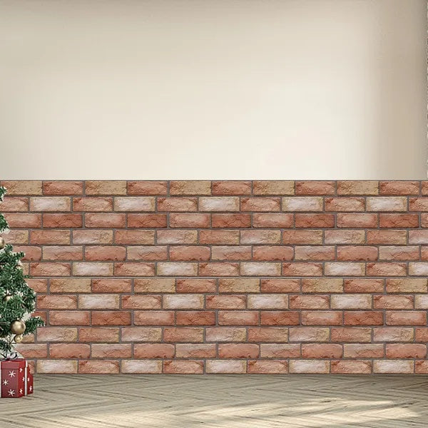 Peel And Stick Red Brick Tile Backsplash