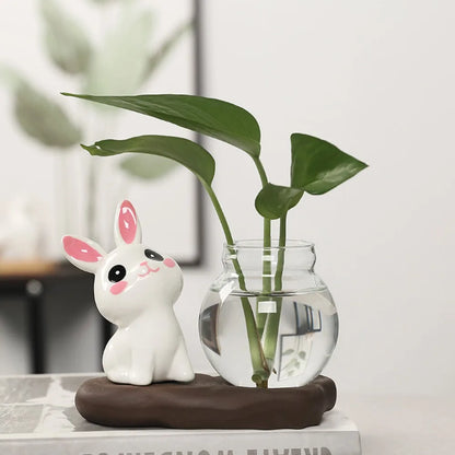 Hydroponic Rabbit Plant Vases