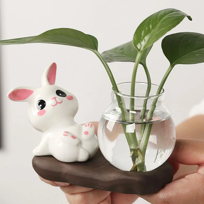 Hydroponic Rabbit Plant Vases