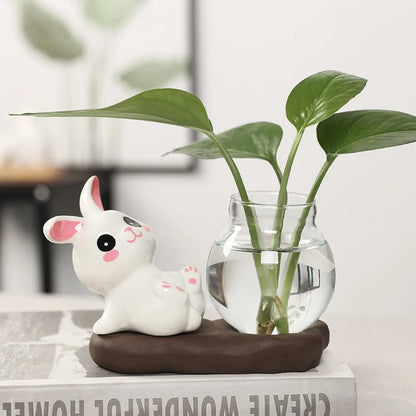 Hydroponic Rabbit Plant Vases