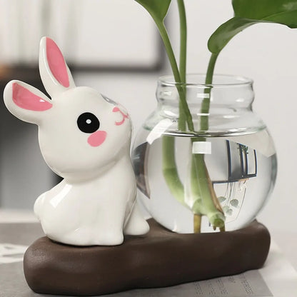 Hydroponic Rabbit Plant Vases