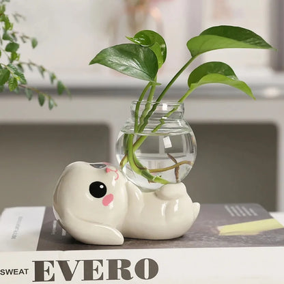 Hydroponic Rabbit Plant Vases